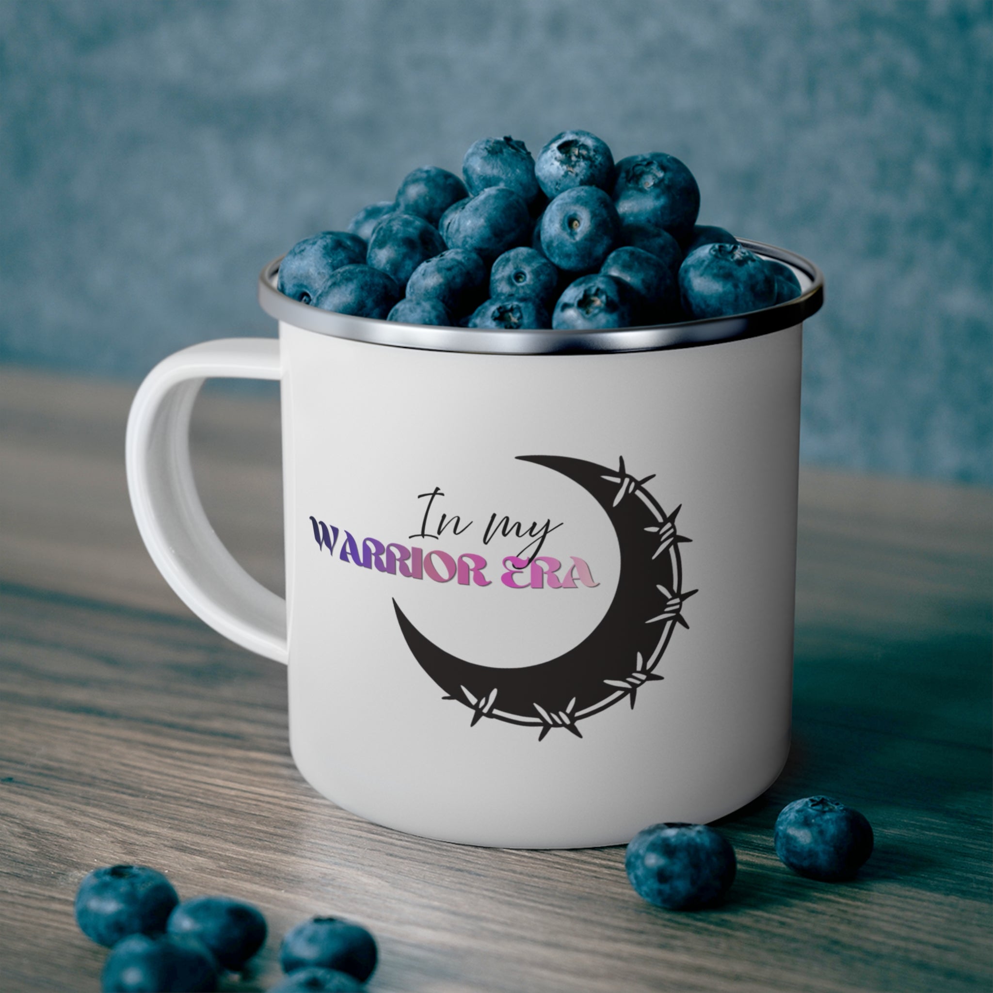 Enamel Mug — "In My Warrior Era" Moon Camping Mug